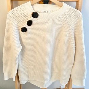 Zara Kids Knit Cream Sweater